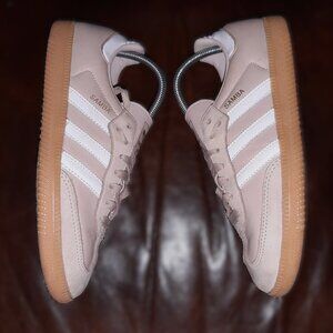 Adidas Samba 🚺Women's OG Originals Sneakers Size 8.5 Wonder Taupe Tan Gum Sole